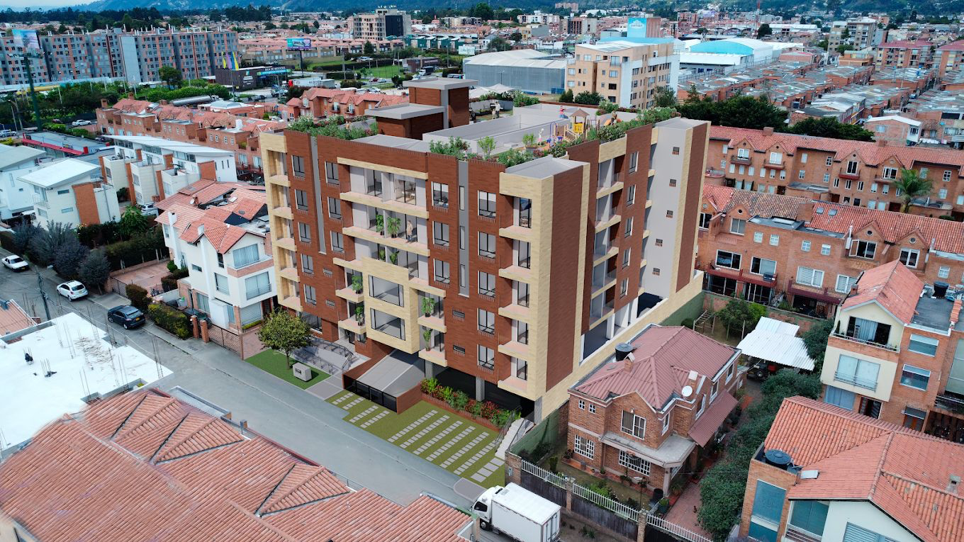 Torre Firenze en construcción - Vista aérea del avance de obra en Chía